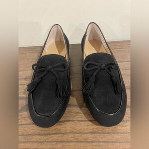 Ann Taylor Black Suede Loafers